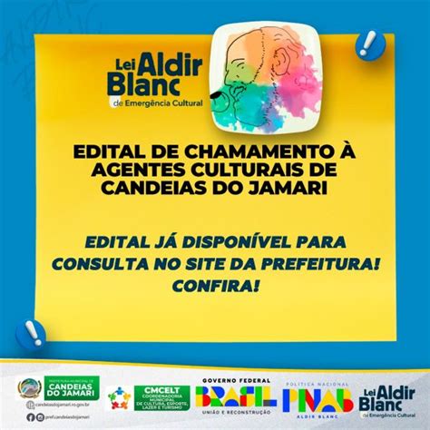 Prefeitura De Candeias Do Jamari Lan A Edital Da Lei Aldir Blanc