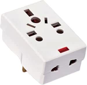 Reliable Electrical 13Amp Multi Plug 3 Way Adapter With Square Pin