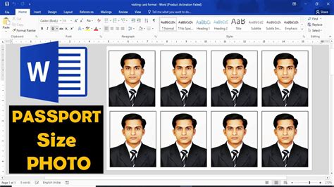 Create Passport Size Photo In Ms Word Ms Word Tutorial Passport Size Photo Youtube