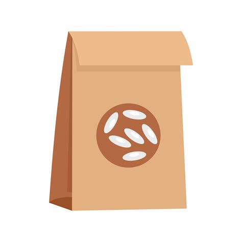 Rice package icon, flat style 14597674 Vector Art at Vecteezy