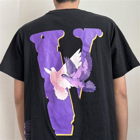 Vlone x NAV Exclusive Graphics Black Tee Shirt that... - Depop 