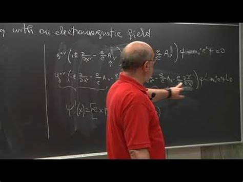 Relativistic Quantum Mechanics Lecture Of Youtube