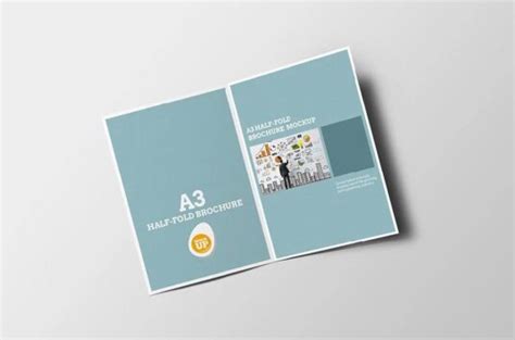 A3 Half-Fold Brochure Mockup - Mockup World