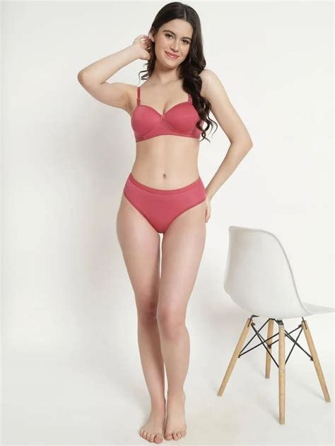 Lycra Plain Ladies Pink Padded Bra Panty Set At Rs 159set In New Delhi Id 2853454319097