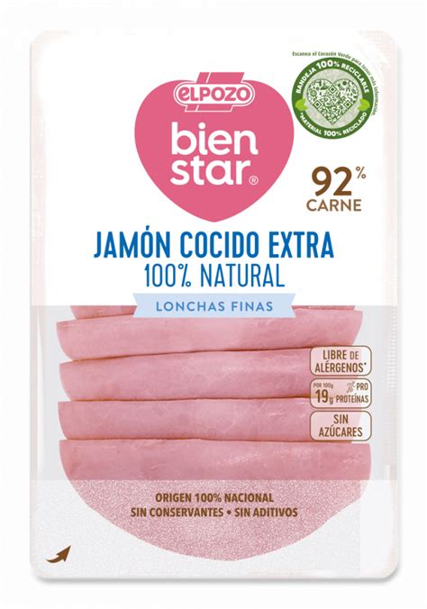 Jamón cocido natural extra ElPozo BienStar