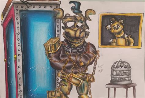 Golden Freddy Fazbear Drawing