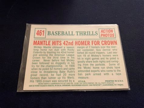 1997 Topps Mantle Finest Refractor 26 Mickey Mantle 1959 Topps Baseball