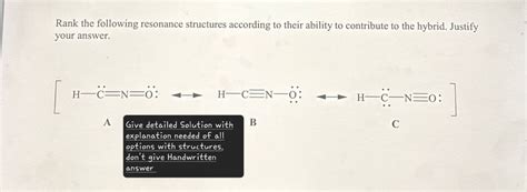 Answered Rank The Following Resonance Structures Bartleby