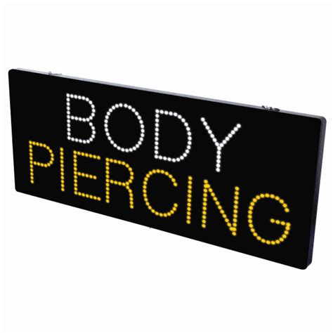 Berkeley Beauty Company Inc 2 In 1 Led Sign Body Piercing Led Sign