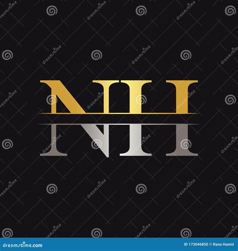 Initial Monogram Letter Nh Logo Design Vector Template Nh Letter Logo