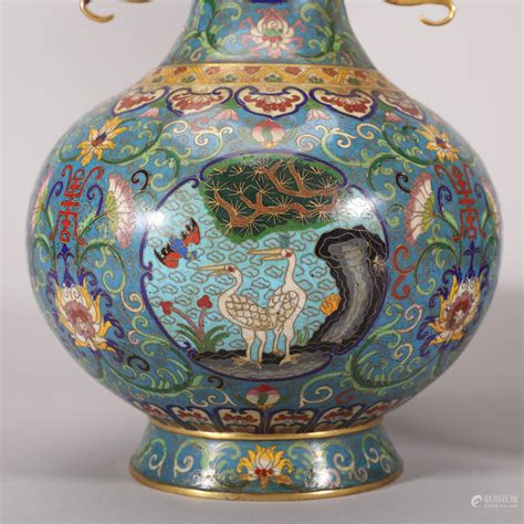 Bidlive A Pair Of Finely Cast Cloisonn Enamel Bronze Vases Qing