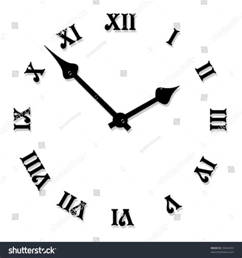 Vector Clock Face Stock Vector (Royalty Free) 33044203 | Shutterstock