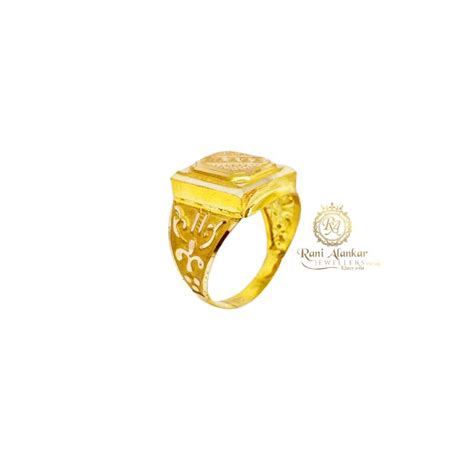 Religious Square Gold Ring For Men Rani Alankar Jewellers Pvt Ltd Welcome To Rani Alankar