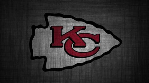 Download Kansas City Chiefs Logo Dark Metallic Wallpaper