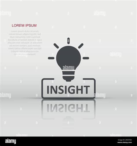 Insight Icon In Flat Style Bulb Vector Illustration On White Isolated