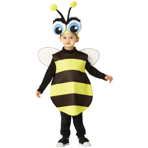 Black & Yellow Big Eyed Bee Toddler Halloween Costume - Large