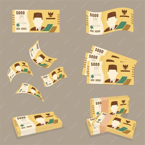 premium vector  indonesian rupiah currency set