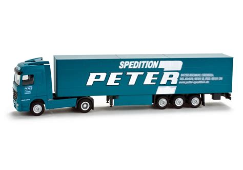 Herpa Mercedes Benz Actros LH 02 Gardinenplanen Sattelzug Peter 065900