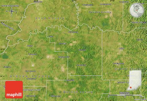 Satellite Map of Pike County