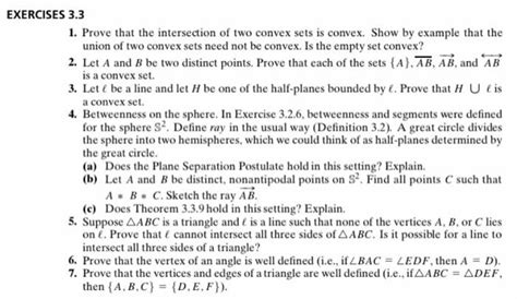 Solved 1 Prove That The Intersection Of Two Convex Sets Is