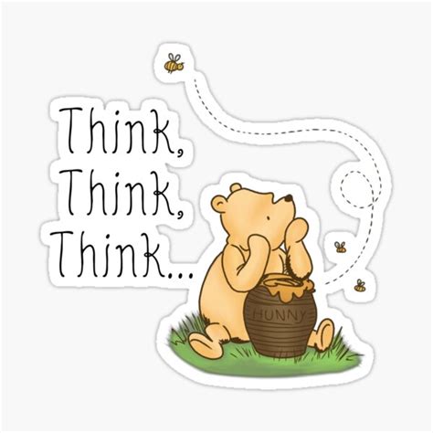 Think Winnie The Pooh Sticker By Marisaj4488 Redbubble