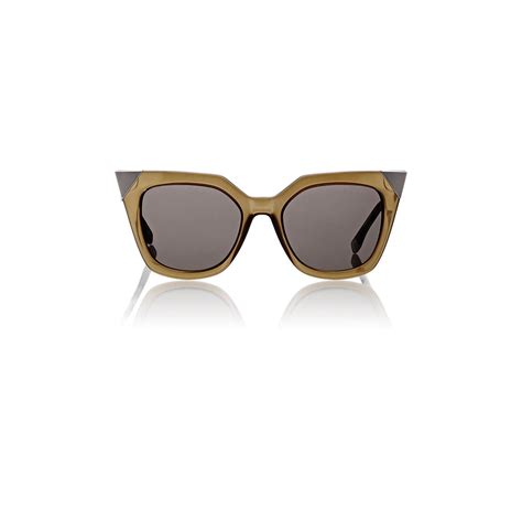 Fendi Crystal Embellished Cat Eye Sunglasses Lyst