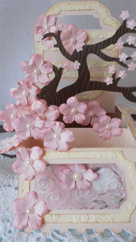 Japanese Cherry Blossoms Popup Box Card Homemade Joshino Etsy