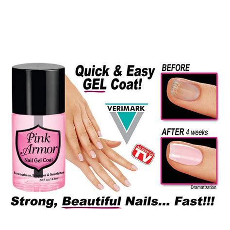 Pink Armor Nail Gel Growth Formula Treatments Nail Coat, Calcium Nail ...