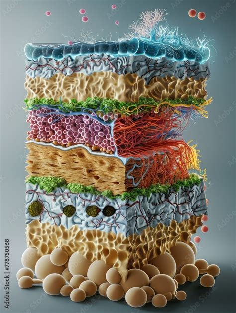 Stock Illustrationen Anatomical Structure Of Skin Layers Epidermis And