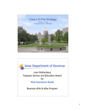 Fillable Online Taxadmin Paulbenson E File Strategy Iowa Taxadmin