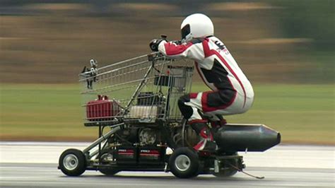 Riding A Jet Propelled Shopping Trolley Bbc News