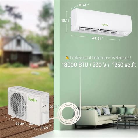 Hykolity Wifi Enabled 18000 Btu Mini Split Air Conditioner And Heater Bilt Hard