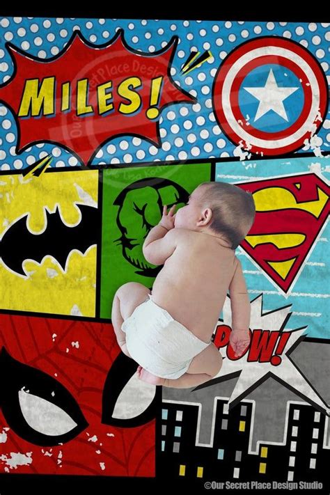 Personalized Toddler Blanket Kids Superhero Crib Bedding Boys Etsy