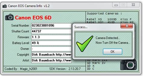 Canon Eos Digital Info - 【カメラのショット数、シャッター回数の調べ方】PhotoME(フォトミー)、Canon EOS Digital info 使えますぞ ...
