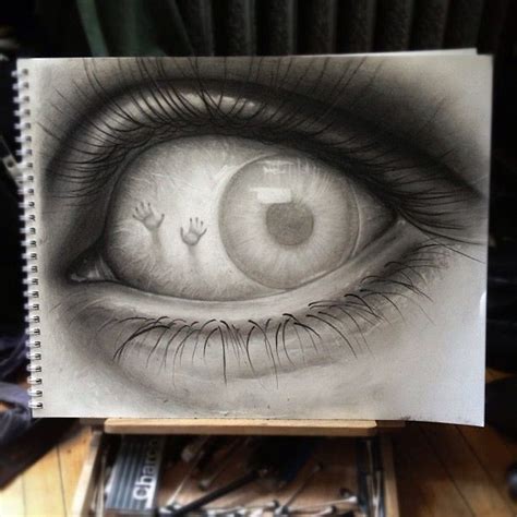 Creepy Scary Eyes Drawing - Mariiana-blog