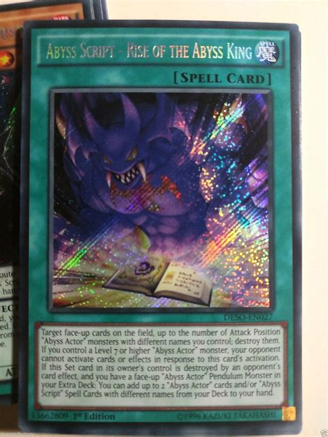 Yugioh Abyss Script Rise Of The Abyss King 1st Edition Deso En027 Secret Rare Nm