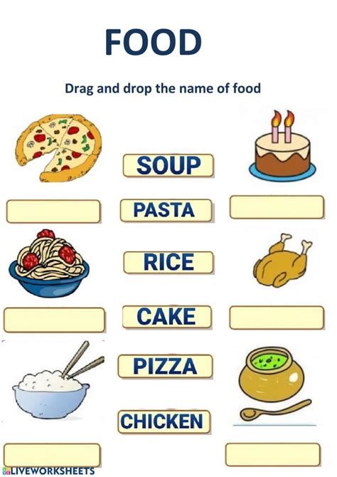 Food Interactive Activity For Infantil You Can Do The Exercises Online