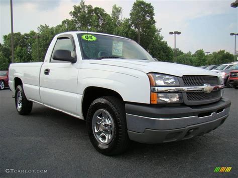 2003 Summit White Chevrolet Silverado 1500 Regular Cab 11169565 Photo 2 Car