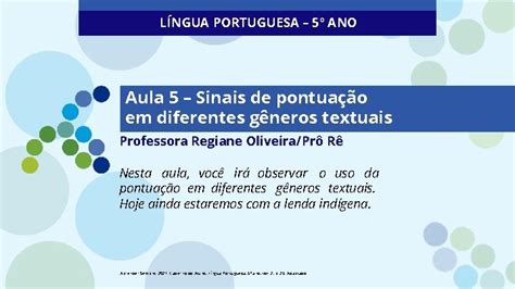 LNGUA PORTUGUESA 5 ANO Sequncia Didtica II Estudando