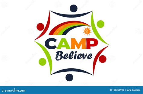 Camp Believe Logo Design Template Stock Vector - Illustration of ...