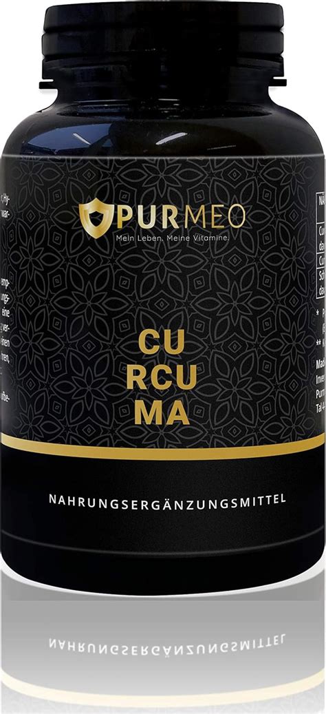 Purmeo Curcuma Extrakt Kurkuma Nur Eine Kapseln Pro Tag Mit