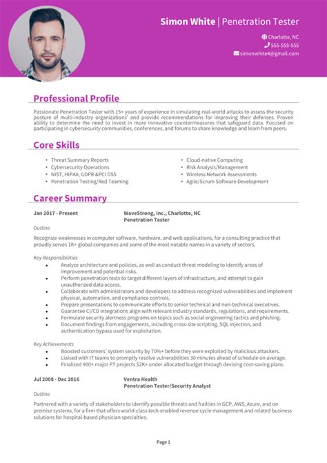 Penetration Tester Resume Examples Guide For 2023 40 OFF