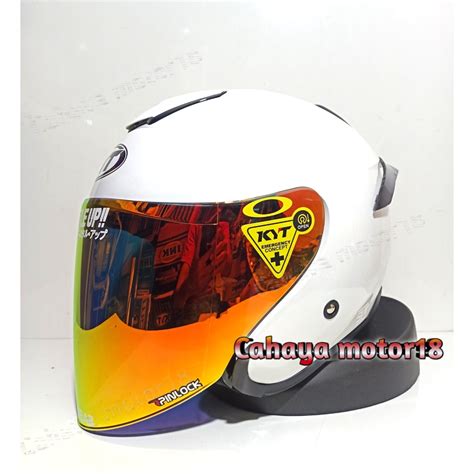 Promo Helm Kyt Kyoto R White Putih Kyt Paket Ganteng Original