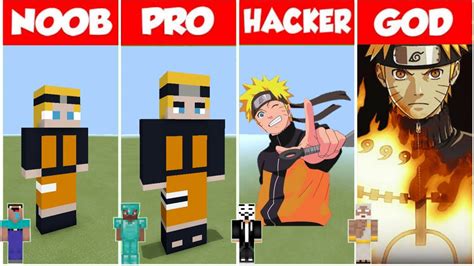 NOOB vs PRO vs HACKER vs GOD Naruto Uzumaki Batalla Mínecraft YouTube