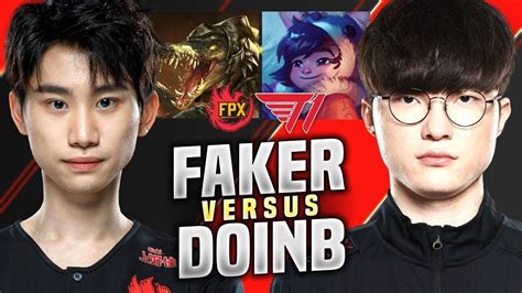 FAKER PLAYS NUNU MID Vs DOINB SKT T1 Faker Plays Nunu Mid Vs Doinb