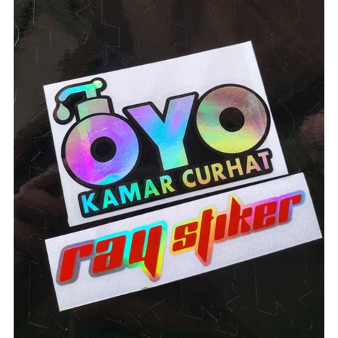 Jual STIKER CUTTING VIRAL OYO CURHAT Shopee Indonesia