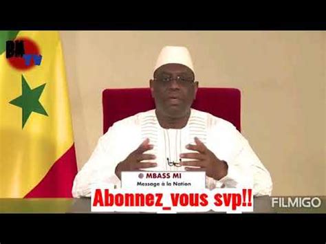 Discours du Président de la Republique du Sénégal Macky Sall en WOLOF