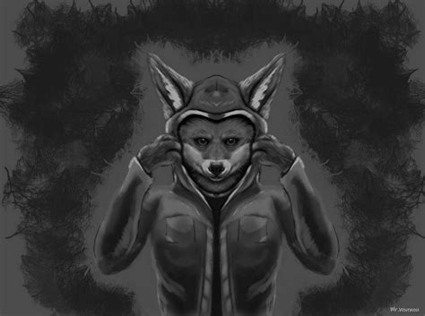 Drawing of a semi realistic fox by MrWouwou on DeviantArt