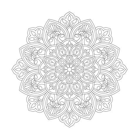 Premium Mindfulness Mandala Coloring Book Page For Kdp Book Interior