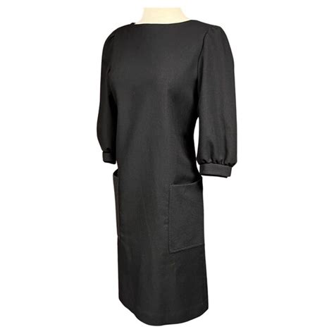 1960s Vintage Mod Black Shift Dress 60s Black Mod B Gem